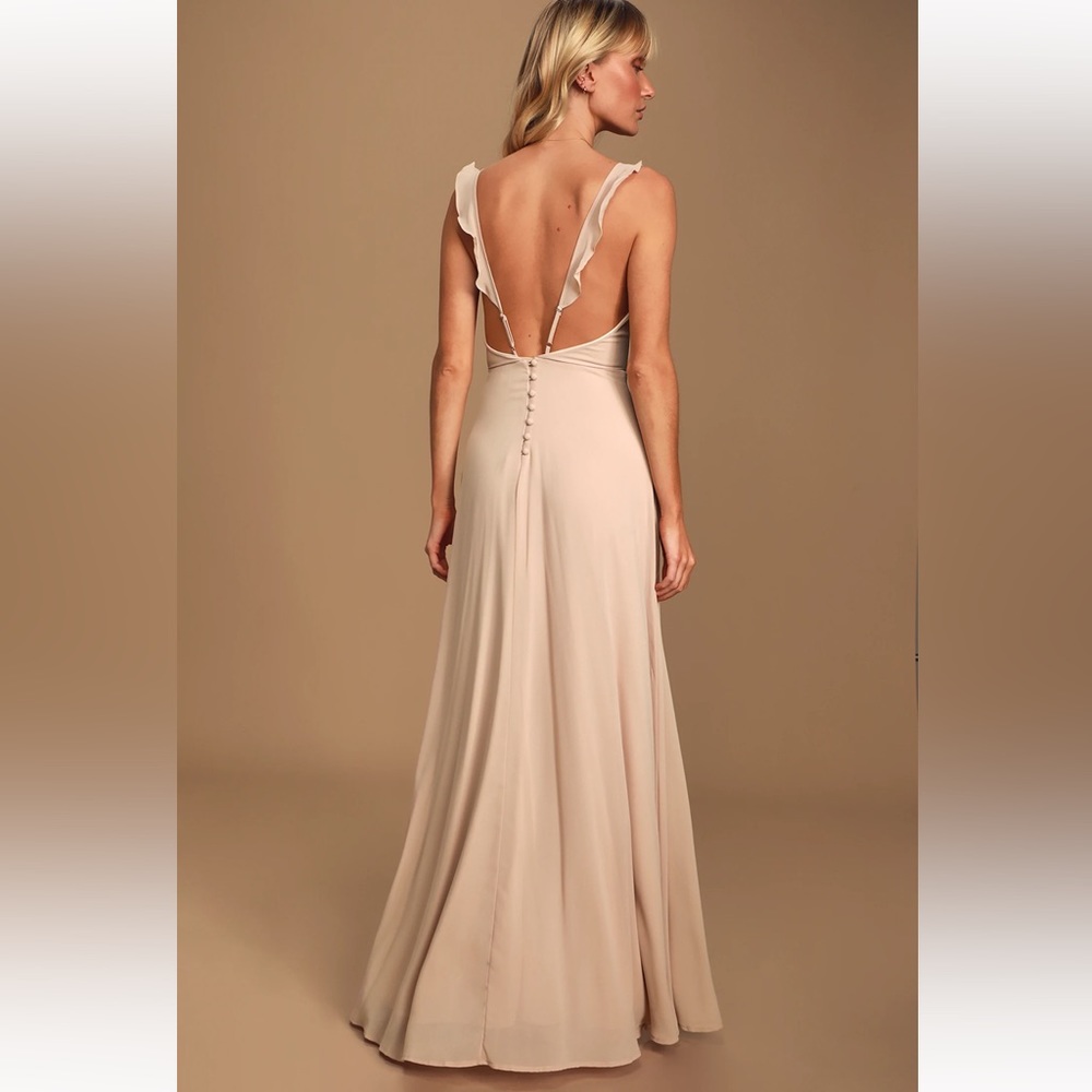 Meteoric Rise Blush Maxi Dress Lulus - Picture 2 of 3